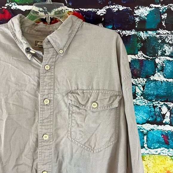 Duluth Trading Co Long Sleeve Button Down Shirt Size 2XLT Cotton - Picture 3 of 5